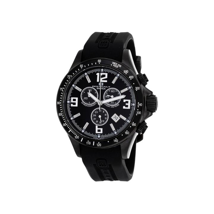Oceanaut Baltica Mens Black Rubber Strap Watch