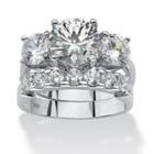 Diamonart Womens 5 1/2 Ct. T.w. White Cubic Zirconia Bridal Set
