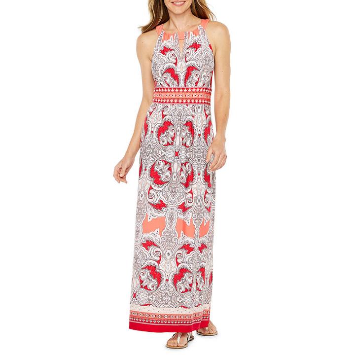 Studio 1 Sleeveless Paisley Maxi Dress