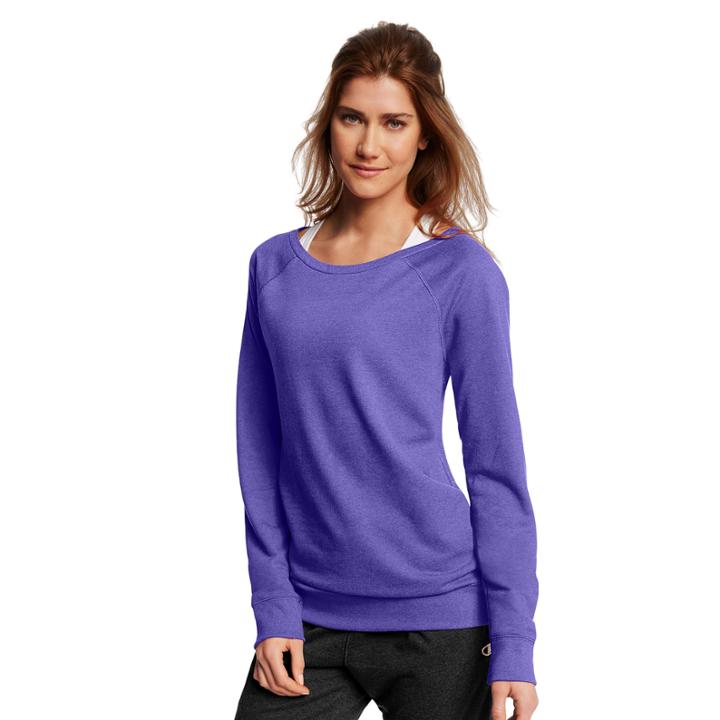 Champion Long-sleeve French Terry Wide-crewneck Tee