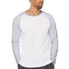 Msx By Michael Strahan Brushed Cotton Color Blocked Long Sleeve Crew Neck T-shirt