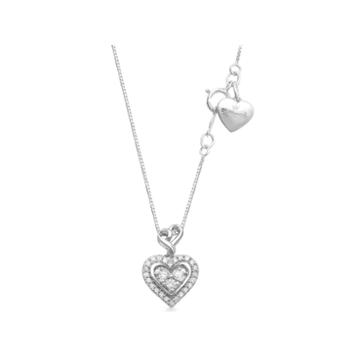 Hallmark Diamonds 1/7 Ct. T.w. White Diamond Sterling Silver Heart Pendant