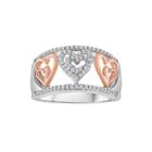 Forevermine 1/5 Ct. T.w. Diamond Two-tone Heart Ring