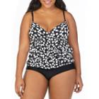 St. John's Bay Medallion Triple Tier Tankini Swimsuit Top