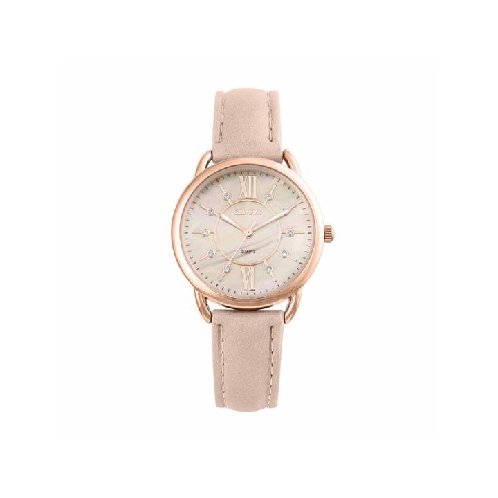 Geneva Womens Brown Strap Watch-pt2001gdtn