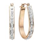 Diamond Fascination&trade; 14k Rose Gold Diamond Accent Hoop Earrings