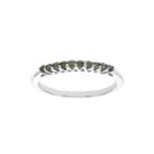 1/5 Ct. T.w. Color-enhanced Green Diamond Sterling Silver Band