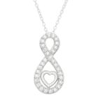 Womens 3/4 Ct. T.w. White Cubic Zirconia Infinity Pendant Necklace