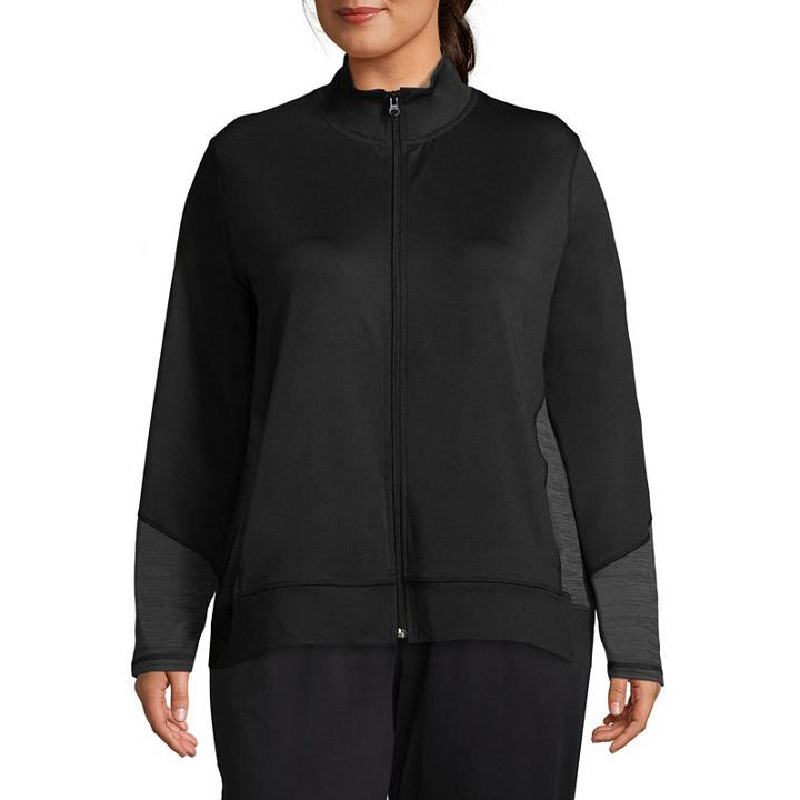 St. John's Bay Active Texture Mix Jacket - Plus