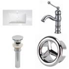 32-in. W 1 Hole Ceramic Top Set In White Color - Cupc Faucet Incl. - Overflow Drain Incl.