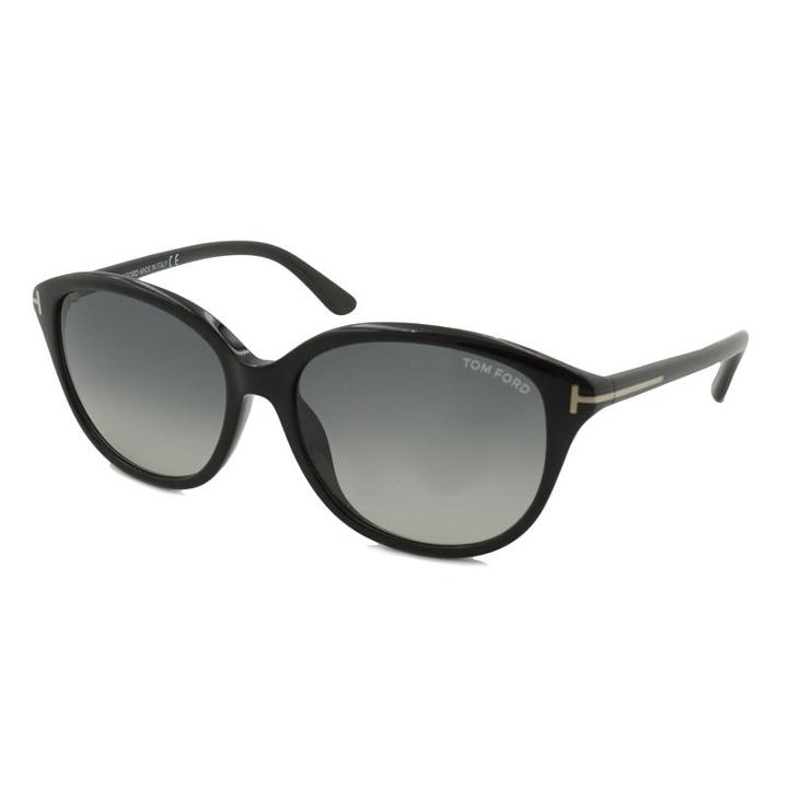 Tom Ford Sunglasses - Karmen / Frame: Shiny Blacklens: Smoke Gradient