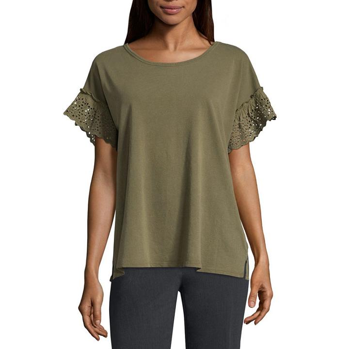 Ana Eyelet Tee- Talls