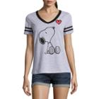 Hybrid Short Sleeve V Neck Peanuts Graphic T-shirt