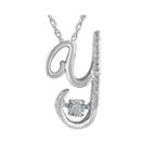 Love In Motion&trade; Diamond-accent Sterling Silver Y Pendant Necklace