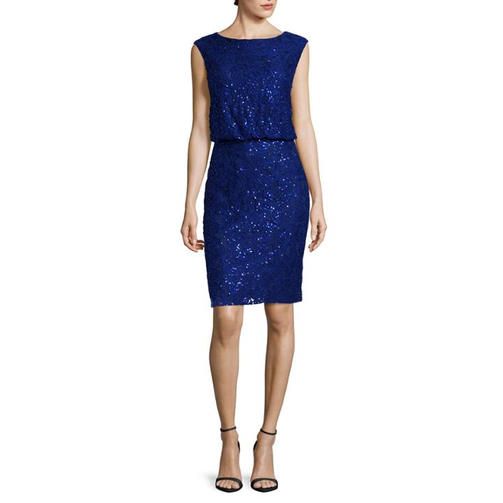 Scarlett Sleeveless Sequined Short Dress - Tall