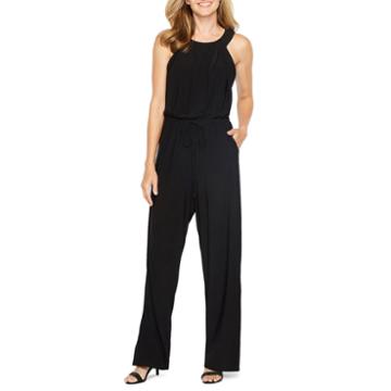 Emma And Michele Sleeveless Belted Jumpsuit