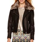 Nicole By Nicole Miller Long-sleeve Faux-leather Jacket