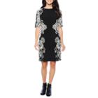 R & K Originals Elbow Sleeve Floral Sheath Dress