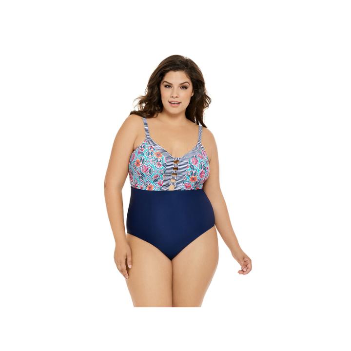 Costa Del Sol One Piece Swimsuit Juniors Plus