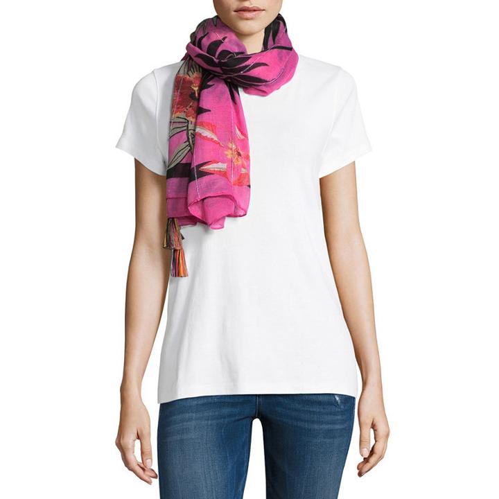 Mixit Hibiscus Square Floral Scarf