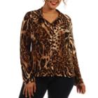 24/7 Comfort Apparel Animal Print Bandeau Plus