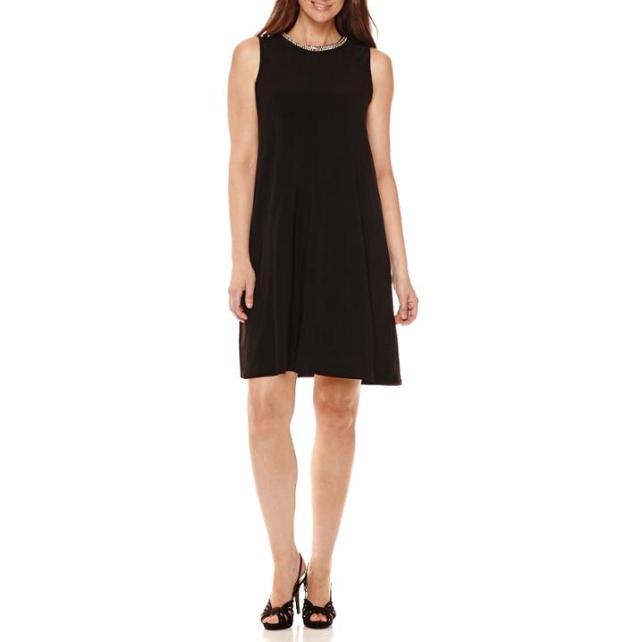 Scarlett Sleeveless Shift Dress With Necklace