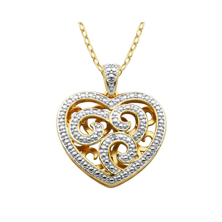 Classic Treasures™ Diamond Accent Heart Pendant Necklace