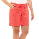 St. John's Bay Embroidered Cargo Short 5 Classic Fit Poplin Cargo Shorts