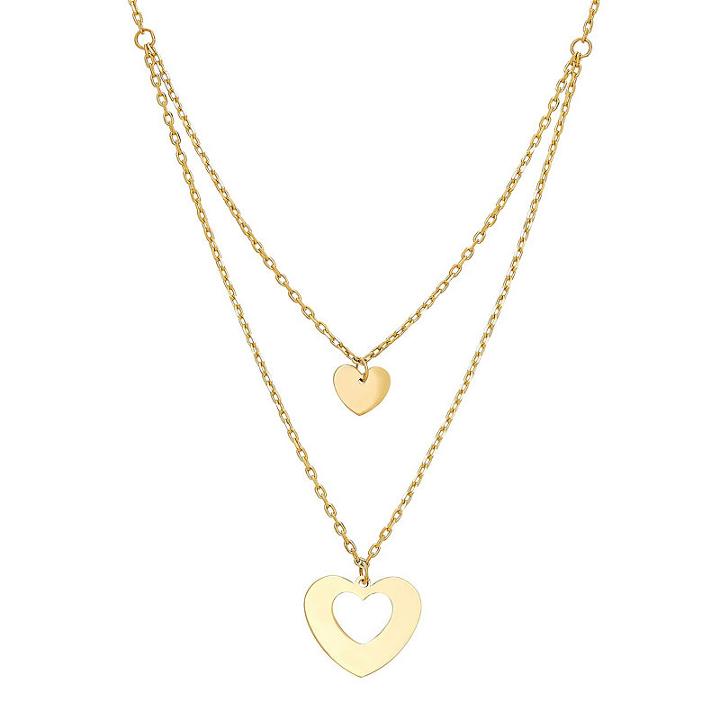 Infinite Gold Womens Heart Pendant Necklace
