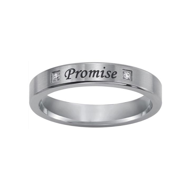 Promise Sterling Silver Ring W/ Diamond Accent