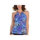 Trimshaper Paisley Tankini Swimsuit Top