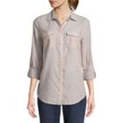 St. John's Bay Relaxed Fit Long Sleeve Button-front Shirt - Tall