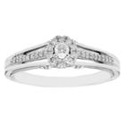 Enchanted Disney Fine Jewelry Womens 1/5 Ct. T.w. Genuine Diamond Promise Ring