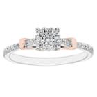 Enchanted Disney Fine Jewelry Womens 1/5 Ct. T.w. Genuine Round Diamond 10k Gold Promise Ring