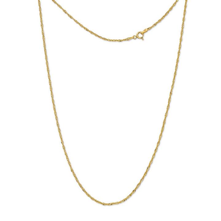 Made In Italy Solid Singapore 24 Inch Chain Necklace