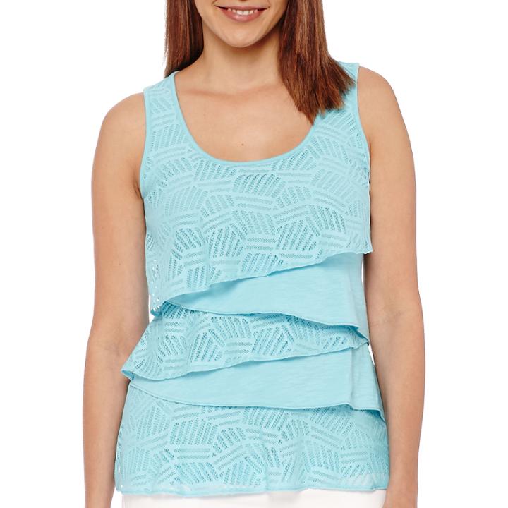 Liz Claiborne Lace Tiered Tank Top