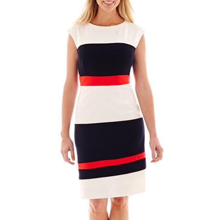 Studio 1 Sleeveless Colorblock Sheath Dress - Petite