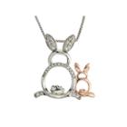 Womens 1/8 Ct. T.w. White Diamond 10k Gold Sterling Silver Pendant Necklace
