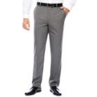 Men's J.ferrar Stretch Flat-front Gray Sharkskin Slim Fit Suit Pant