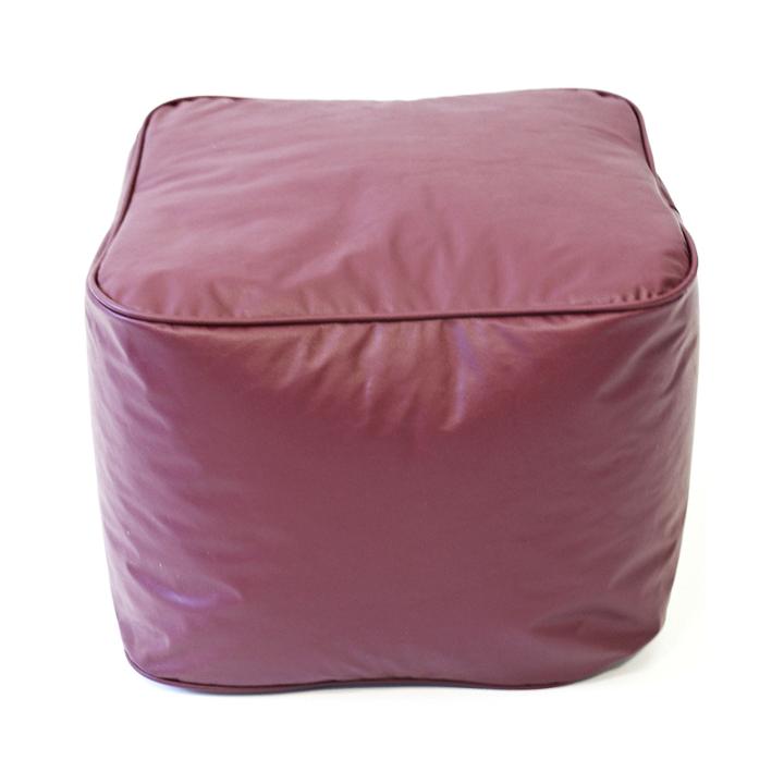 Faux-leather Beanbag Ottoman