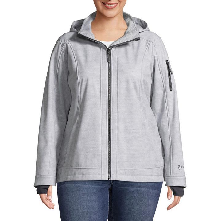 Free Country Hooded Water Resistant Lightweight Softshell Jacket-plus