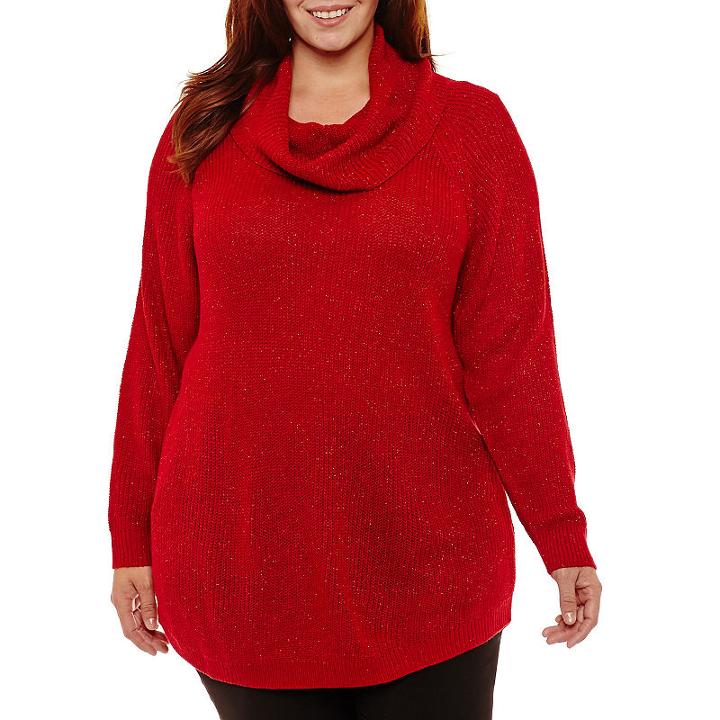 Alyx Long Sleeve Cowl Neck Pullover Sweater - Plus
