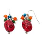 Aris By Treska Multicolor Silver-tone Drop Earrings
