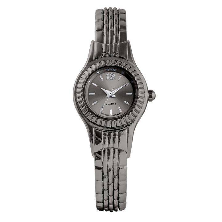 Womens Gunmetal Mini Cuff Bangle Watch