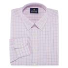 Stafford Executive Non-iron Cotton Pinpoint Oxford Big And Tall Long Sleeve Stripe Dress Shirt