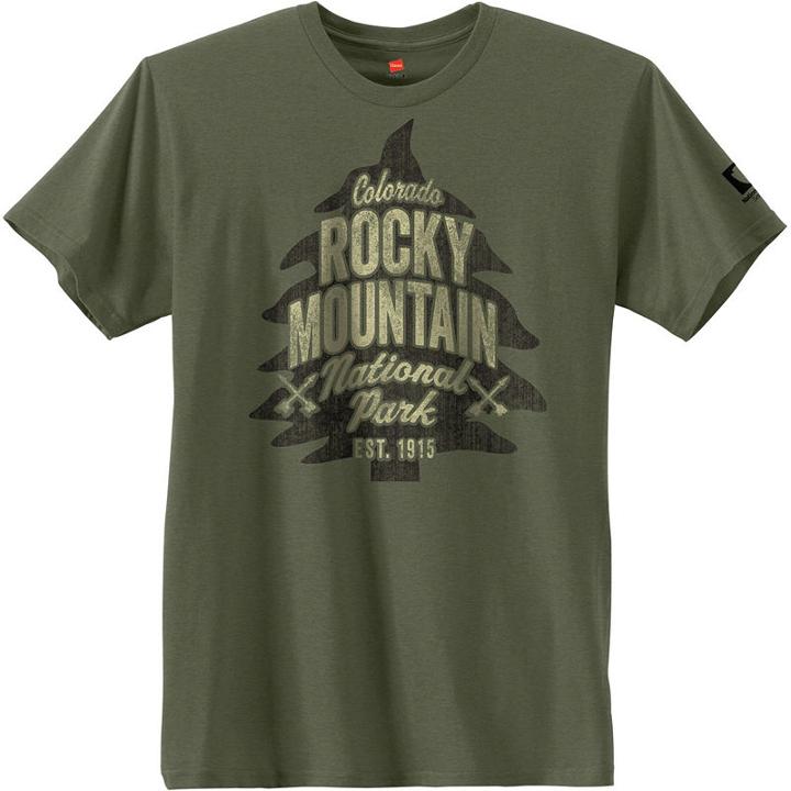 Hanes National Parks Rocky Mountain Graphic Tee
