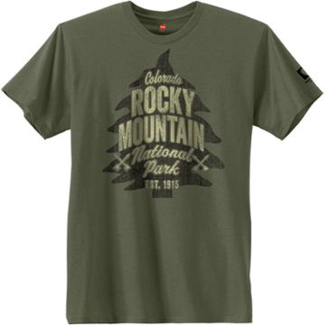 Hanes National Parks Rocky Mountain Graphic Tee