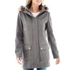 A.n.a Faux-fur Trim Hood Wool-blend Coat