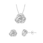10k White Gold Love Knot 2-pc. Set