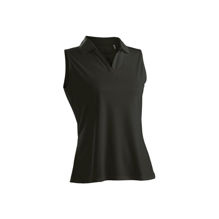 Luster Sleeveless Golf Sleeveless Solid Knit Polo Shirt